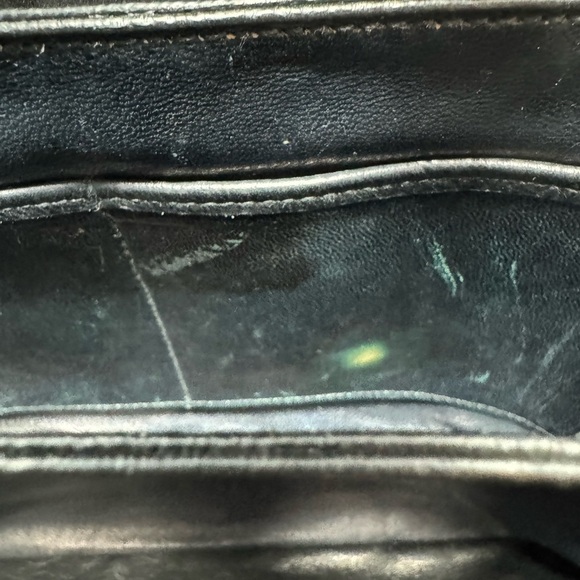 Celine Vintage Horse Carriage Bag – Black Leather Crossbody - Gold Logo Hardware - Picture 6 of 11